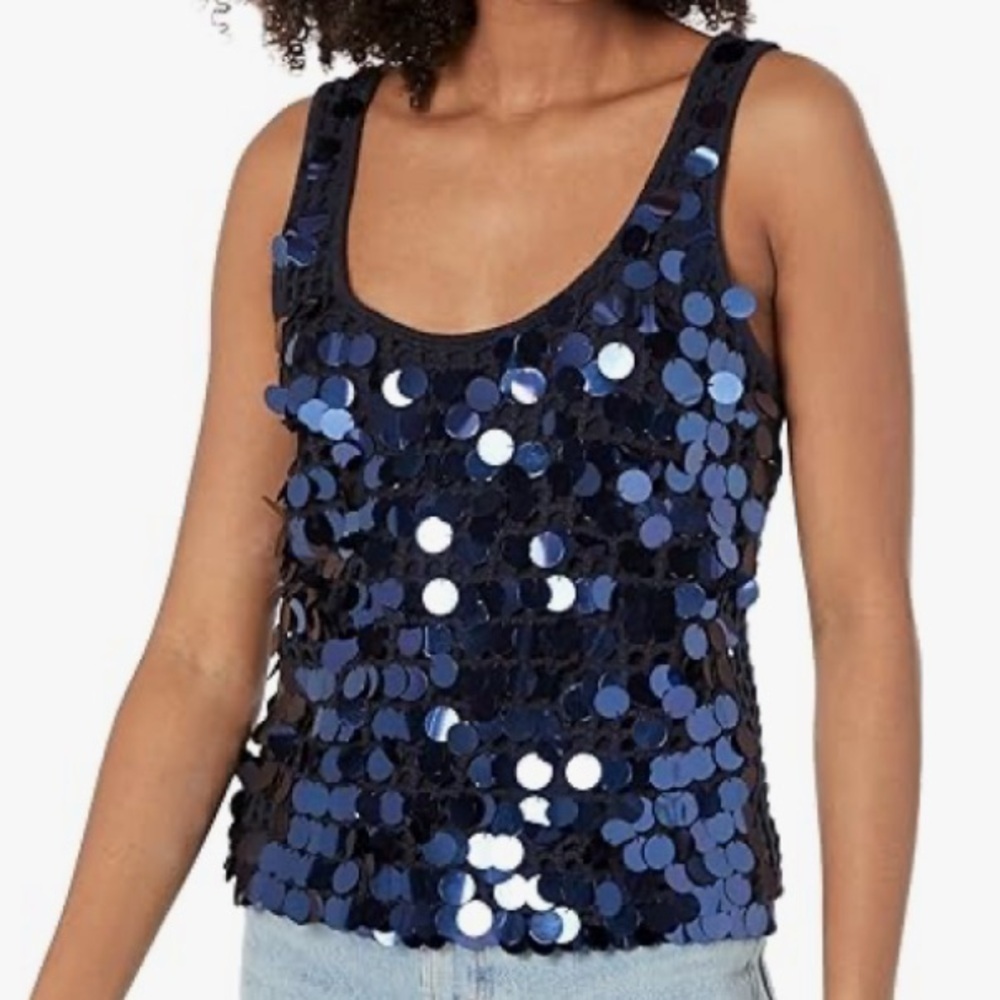 Splendid Women's Esme Paillette Tank Top XL